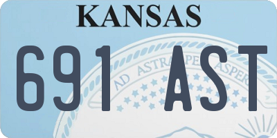 KS license plate 691AST