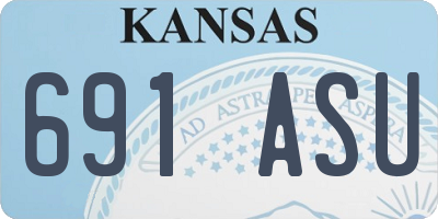 KS license plate 691ASU