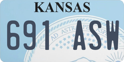 KS license plate 691ASW