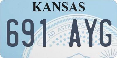 KS license plate 691AYG