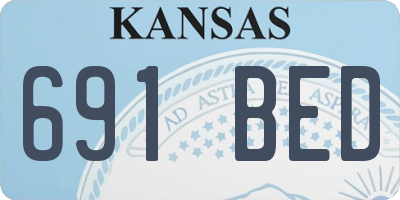 KS license plate 691BED