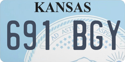 KS license plate 691BGY