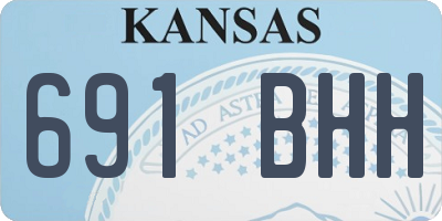 KS license plate 691BHH