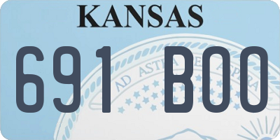 KS license plate 691BOO