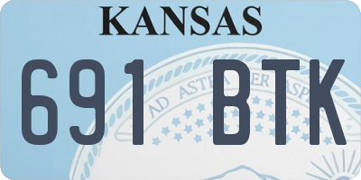KS license plate 691BTK