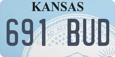 KS license plate 691BUD