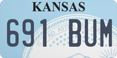 KS license plate 691BUM