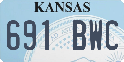 KS license plate 691BWC