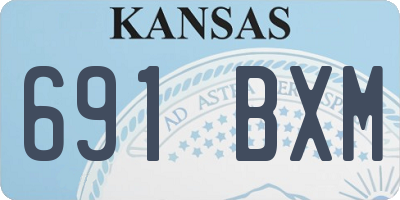 KS license plate 691BXM