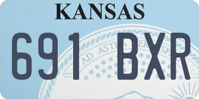 KS license plate 691BXR