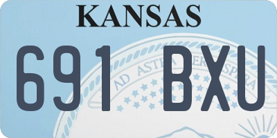 KS license plate 691BXU