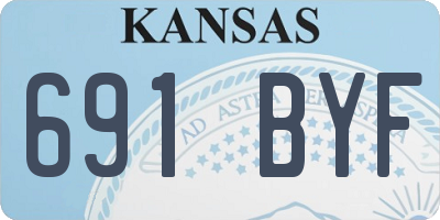 KS license plate 691BYF