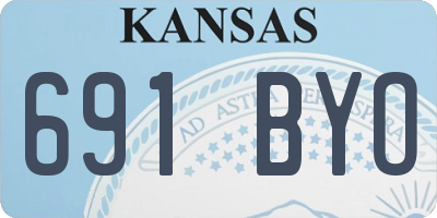 KS license plate 691BYO