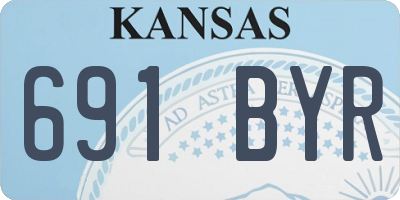 KS license plate 691BYR