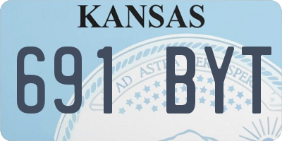 KS license plate 691BYT