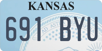 KS license plate 691BYU