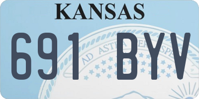 KS license plate 691BYV