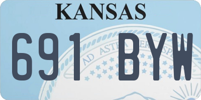 KS license plate 691BYW