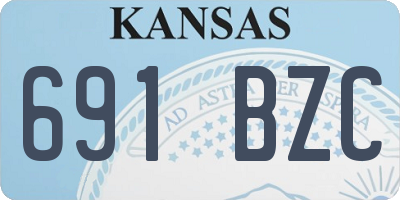 KS license plate 691BZC