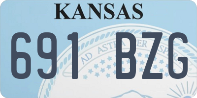 KS license plate 691BZG