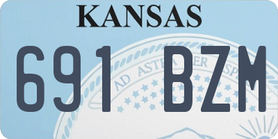 KS license plate 691BZM