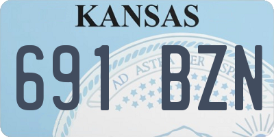 KS license plate 691BZN