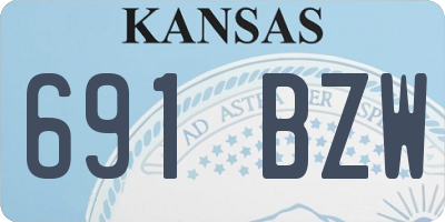 KS license plate 691BZW
