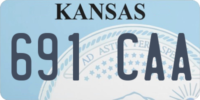 KS license plate 691CAA