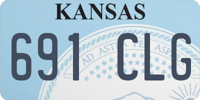 KS license plate 691CLG