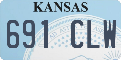 KS license plate 691CLW