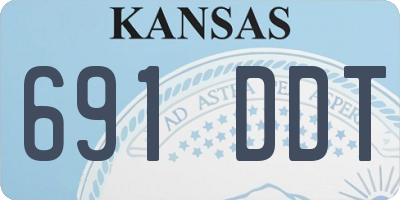 KS license plate 691DDT