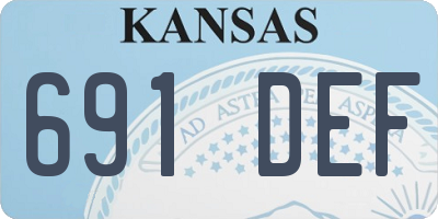 KS license plate 691DEF