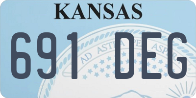 KS license plate 691DEG
