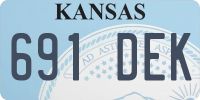 KS license plate 691DEK