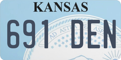 KS license plate 691DEN