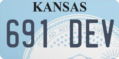 KS license plate 691DEV
