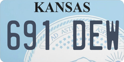 KS license plate 691DEW