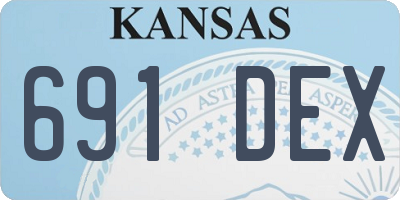KS license plate 691DEX
