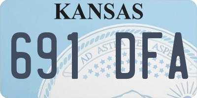 KS license plate 691DFA