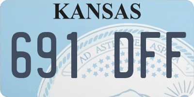 KS license plate 691DFF