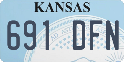 KS license plate 691DFN