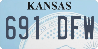 KS license plate 691DFW