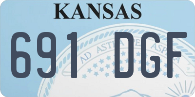 KS license plate 691DGF
