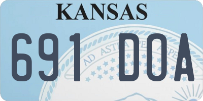KS license plate 691DOA