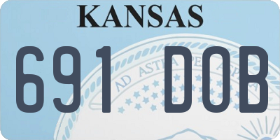 KS license plate 691DOB
