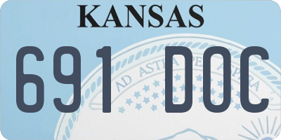 KS license plate 691DOC