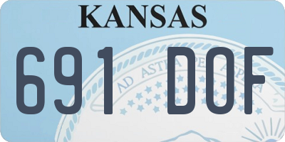 KS license plate 691DOF