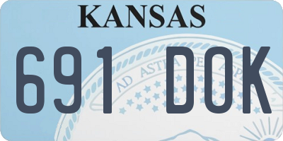 KS license plate 691DOK