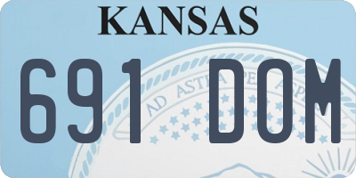 KS license plate 691DOM