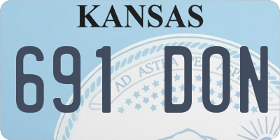 KS license plate 691DON